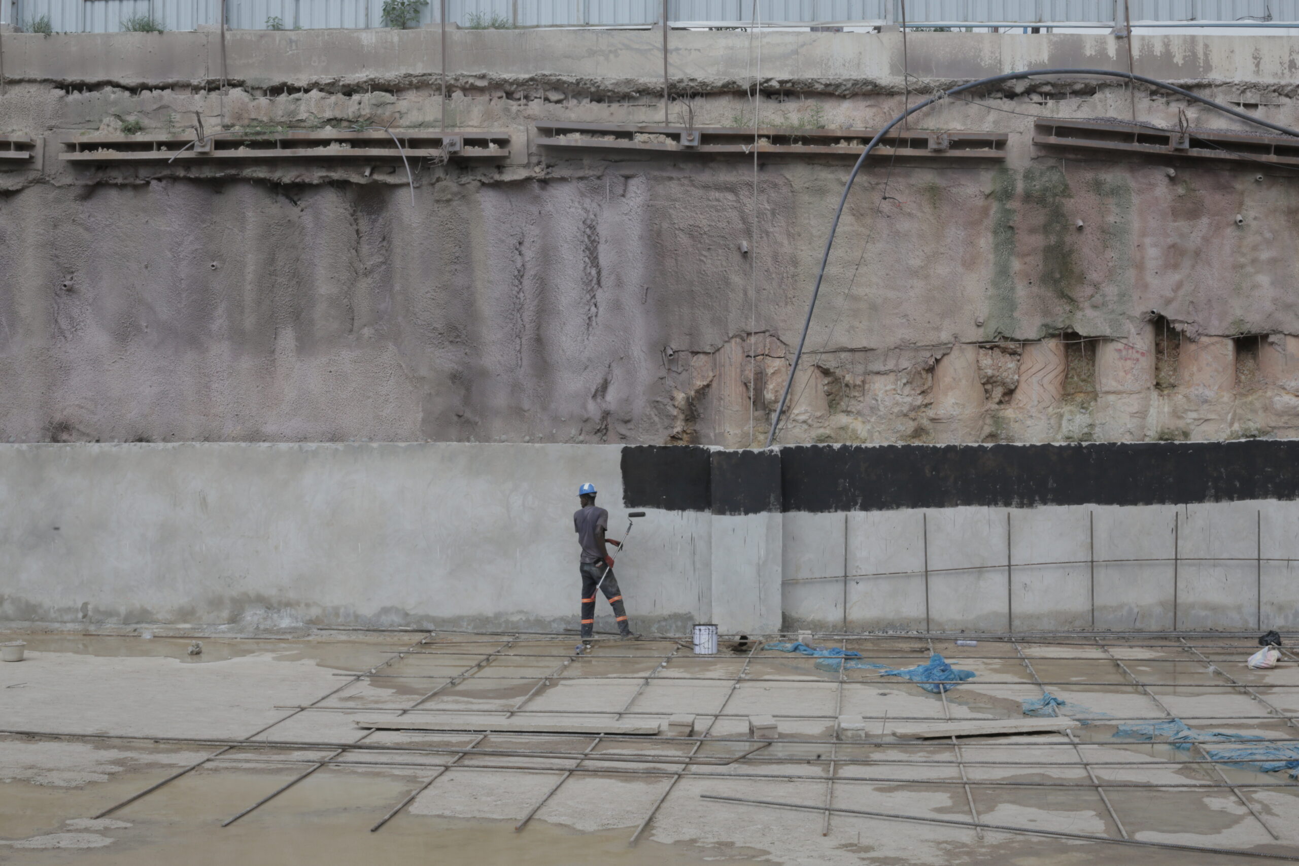 Kinshasa deep excavation construction area