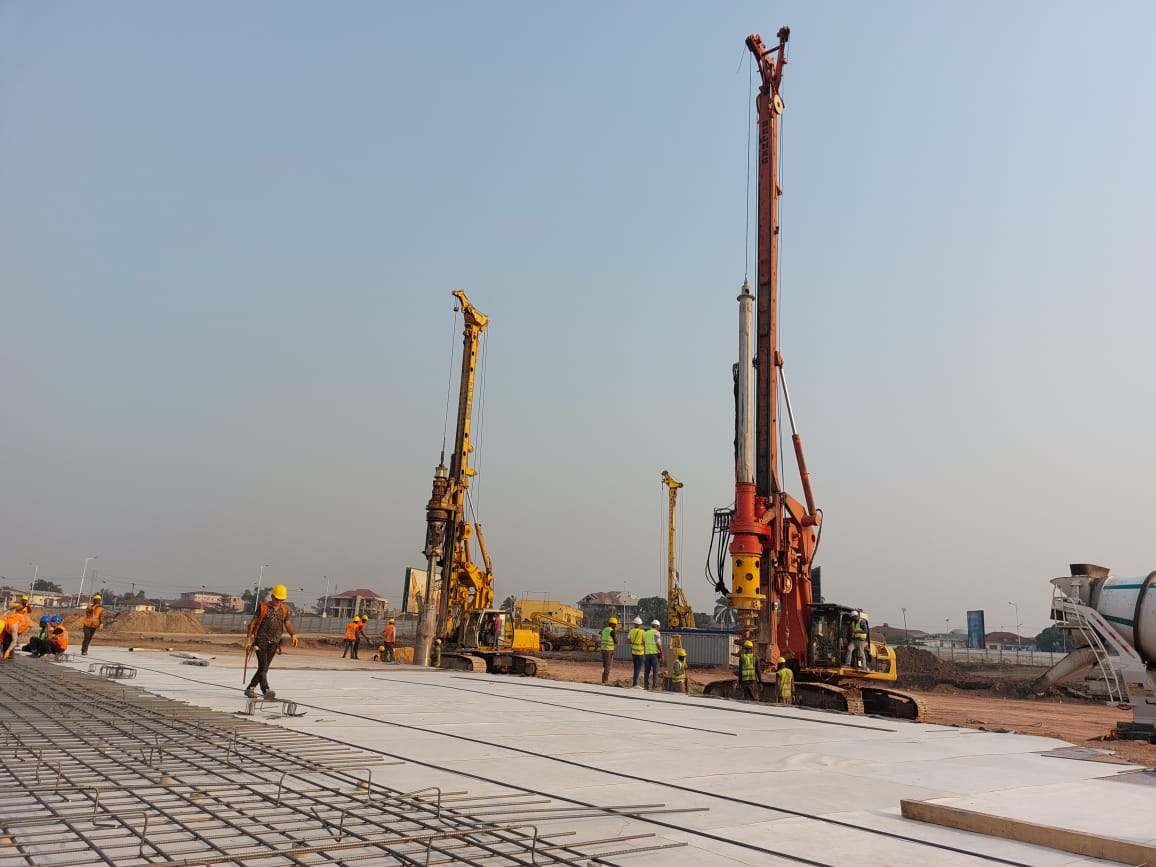 pile installation works stade de martin